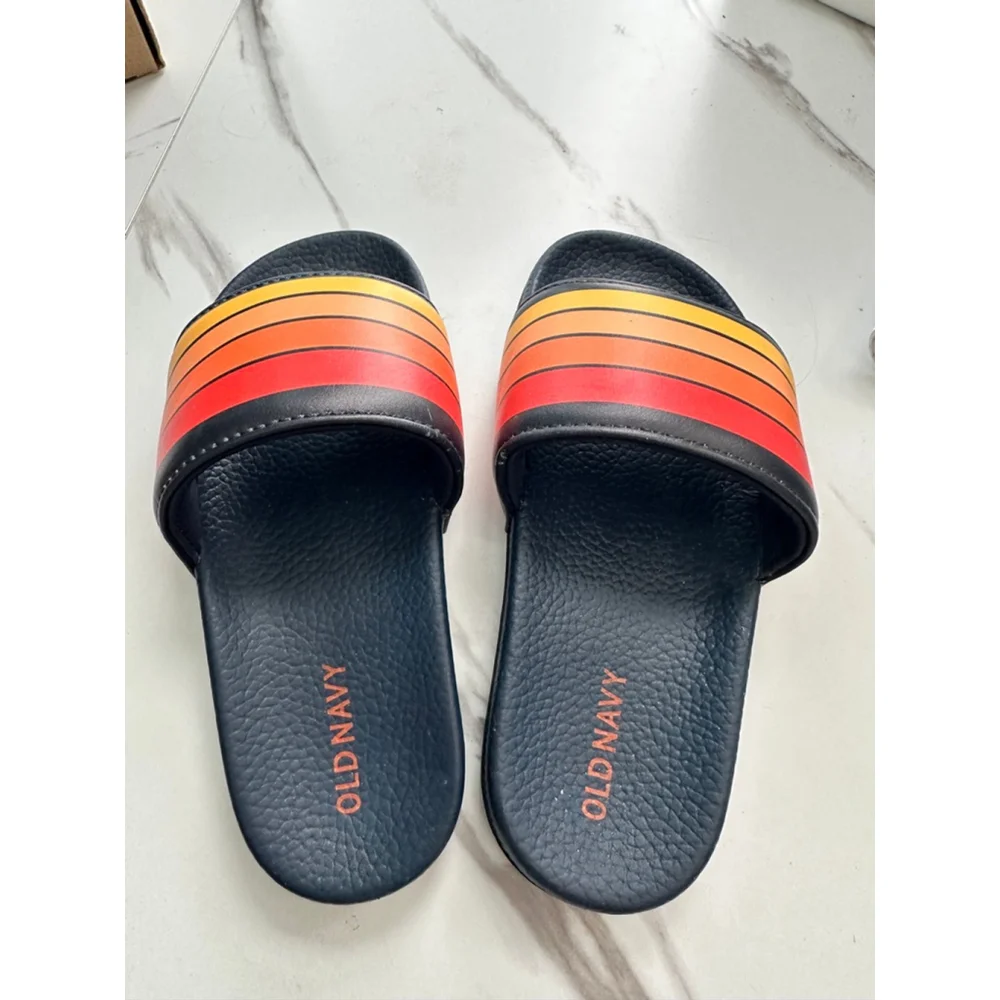 Kid 12 13 Old Navy Slide Flip Flops - Picture 2 of 3